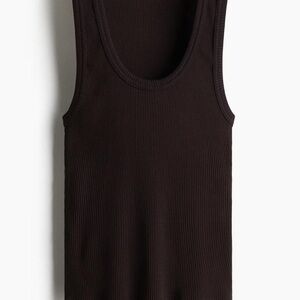 H&M Dark Ribbed Tank Top